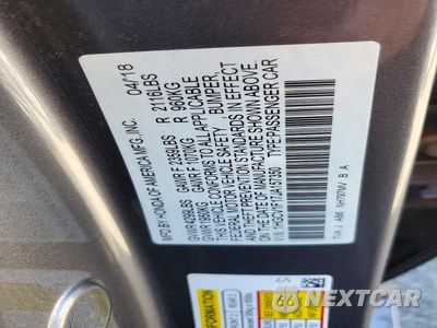Zdjęcie 12 z 12 samochodu: 2018 HONDA ACCORD LX VIN:1HGCV1F17JA157350 - miniatura