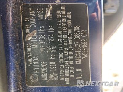 Zdjęcie 12 z 12 samochodu: 2007 HYUNDAI ACCENT GLS VIN:KMHCN46C37U088788 - miniatura