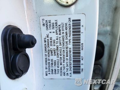 Zdjęcie 12 z 12 samochodu: 2013 HONDA CIVIC LX VIN:2HGFB2F52DH574816 - miniatura