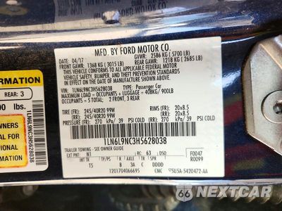 Zdjęcie 12 z 12 samochodu: 2017 LINCOLN CONTINENTAL RESERVE VIN:1LN6L9NC3H5628038 - miniatura