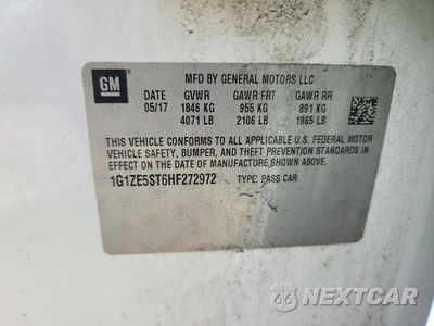 Zdjęcie 12 z 12 samochodu: 2017 CHEVROLET MALIBU LT VIN:1G1ZE5ST6HF272972 - miniatura
