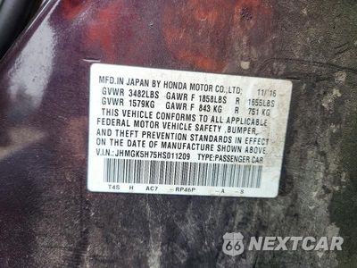 Zdjęcie 12 z 12 samochodu: 2017 HONDA FIT EX VIN:JHMGK5H75HS011209 - miniatura