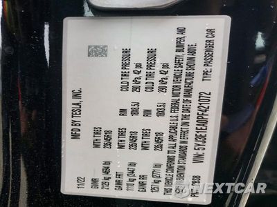 Zdjęcie 12 z 12 samochodu: 2023 TESLA MODEL 3 VIN:5YJ3E1EA0PF421072 - miniatura