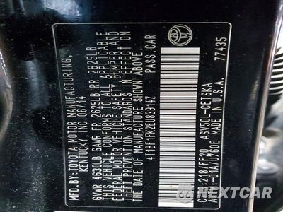 Zdjęcie 13 z 13 samochodu: 2014 TOYOTA CAMRY SE VIN:4T1BF1FK2EU839147 - miniatura