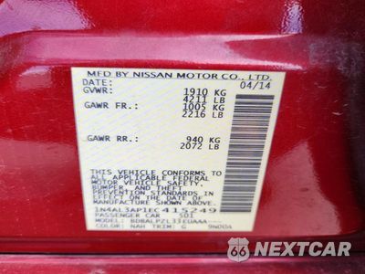 Zdjęcie 12 z 12 samochodu: 2014 NISSAN ALTIMA 2.5 VIN:1N4AL3AP1EC415249 - miniatura