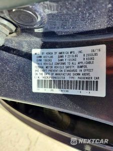 Zdjęcie 12 z 12 samochodu: 2017 HONDA ACCORD EXL VIN:1HGCR2F89HA000758 - miniatura