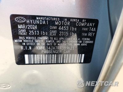 Zdjęcie 12 z 12 samochodu: 2024 HYUNDAI SONATA SEL VIN:KMHL14JA7RA389621 - miniatura