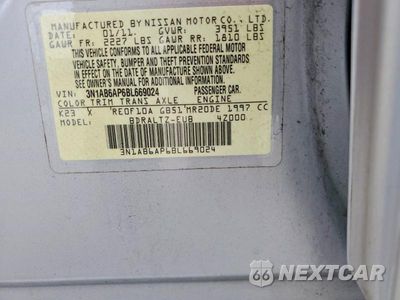 Zdjęcie 13 z 13 samochodu: 2011 NISSAN SENTRA 2.0 VIN:3N1AB6AP6BL669024 - miniatura
