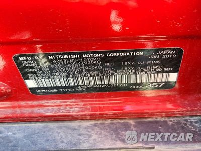 Zdjęcie 12 z 12 samochodu: 2019 MITSUBISHI OUTLANDER SPORT ES VIN:JA4AP3AU2KU021781 - miniatura