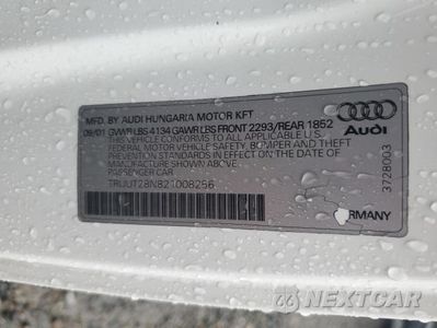 Zdjęcie 12 z 12 samochodu: 2002 AUDI TT QUATTRO VIN:TRUUT28N821008256 - miniatura
