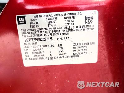 Zdjęcie 14 z 14 samochodu: 2012 CHEVROLET EQUINOX LT VIN:2GNFLEE50C6207123 - miniatura