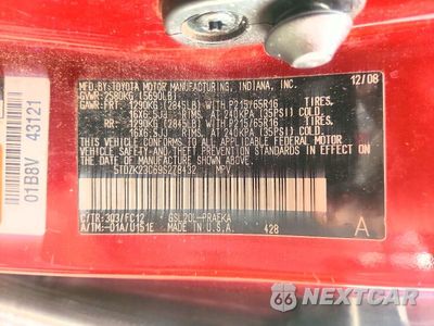 Zdjęcie 13 z 13 samochodu: 2009 TOYOTA SIENNA LE 8-PASSENGER VIN:5TDZK23C69S278432 - miniatura