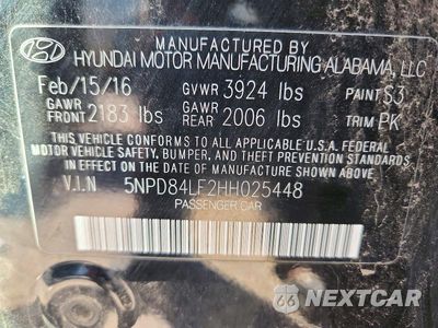 Zdjęcie 13 z 13 samochodu: 2017 HYUNDAI ELANTRA LIMITED VIN:5NPD84LF2HH025448 - miniatura