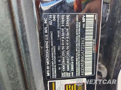 Zdjęcie 13 z 13 samochodu: 2016 MERCEDES-BENZ GLE 350 VIN:4JGDA5JB8GA722862 - miniatura