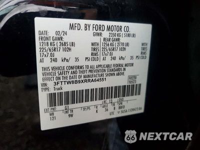 Zdjęcie 13 z 13 samochodu: 2024 FORD MAVERICK XL VIN:3FTTW8B9XRRA64551 - miniatura