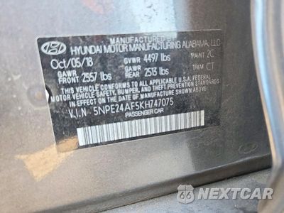 Zdjęcie 12 z 12 samochodu: 2019 HYUNDAI SONATA SE VIN:5NPE24AF5KH747075 - miniatura