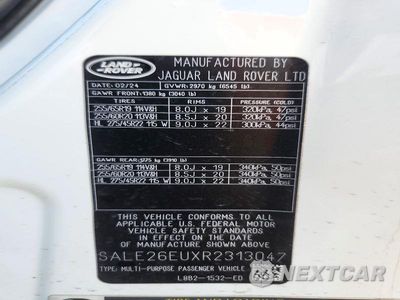 Zdjęcie 13 z 13 samochodu: 2024 LAND ROVER DEFENDER 90 X-DYNAMIC SE VIN:SALE26EUXR2313047 - miniatura