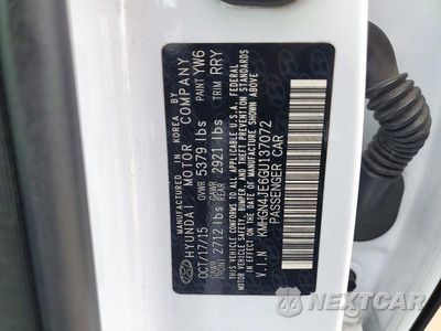 Zdjęcie 12 z 12 samochodu: 2016 HYUNDAI GENESIS 3.8L VIN:KMHGN4JE6GU137072 - miniatura