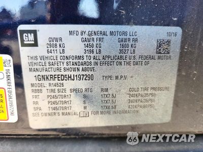 Zdjęcie 13 z 13 samochodu: 2017 CHEVROLET TRAVERSE LS VIN:1GNKRFED5HJ197290 - miniatura