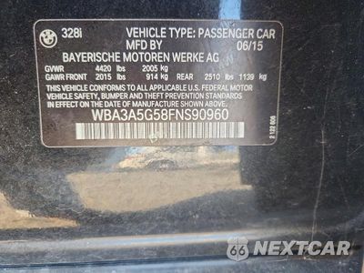 Zdjęcie 12 z 12 samochodu: 2015 BMW 328 I VIN:WBA3A5G58FNS90960 - miniatura
