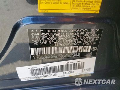 Zdjęcie 12 z 12 samochodu: 2006 LEXUS GS 300 VIN:JTHBH96S365042106 - miniatura