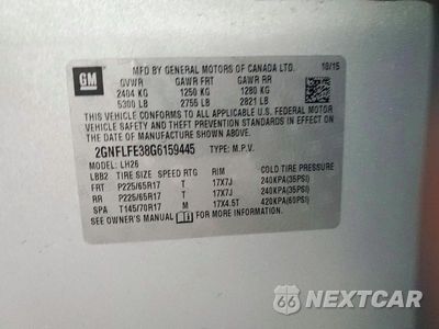 Zdjęcie 13 z 13 samochodu: 2016 CHEVROLET EQUINOX LT VIN:2GNFLFE38G6159445 - miniatura