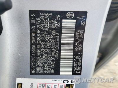 Zdjęcie 13 z 13 samochodu: 2018 TOYOTA COROLLA IM BASE VIN:JTNKARJE0JJ567403 - miniatura