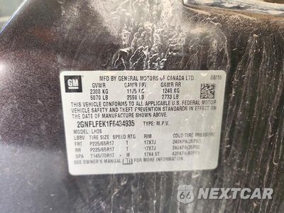 Zdjęcie 13 z 13 samochodu: 2015 CHEVROLET EQUINOX LT VIN:2GNFLFEK1F6434935 - miniatura
