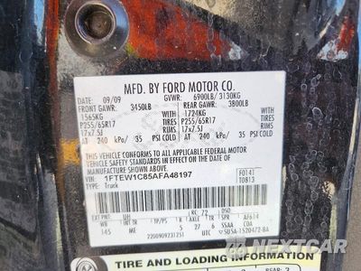 Zdjęcie 12 z 12 samochodu: 2010 FORD F150 SUPERCREW VIN:1FTEW1C85AFA48197 - miniatura