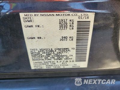 Zdjęcie 12 z 12 samochodu: 2018 NISSAN ALTIMA 2.5 S VIN:1N4AL3AP9JC177838 - miniatura