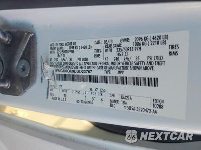 Zdjęcie 13 z 13 samochodu: 2013 FORD ESCAPE SE VIN:1FMCU0GX9DUD23767 - miniatura
