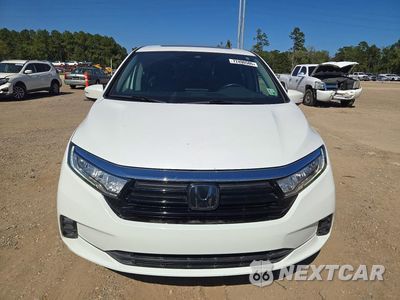 Piąte zdjęcie samochodu w środku: 2021 HONDA ODYSSEY EXL VIN:5FNRL6H79MB026123 - miniatura