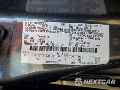 Zdjęcie 12 z 12 samochodu: 2015 FORD FOCUS S VIN:1FADP3E29FL310668 - miniatura