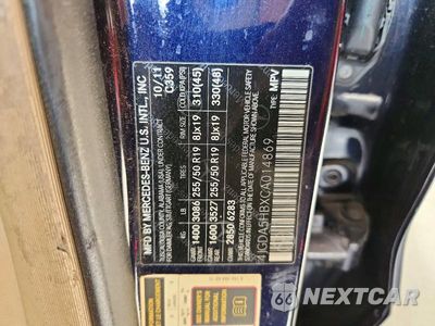Zdjęcie 13 z 13 samochodu: 2012 MERCEDES-BENZ ML 350 4MATIC VIN:4JGDA5HBXCA014869 - miniatura