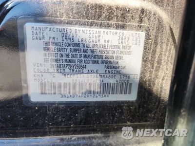 Zdjęcie 13 z 13 samochodu: 2017 NISSAN SENTRA S VIN:3N1AB7AP2HY269544 - miniatura