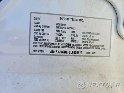 Zdjęcie 13 z 13 samochodu: 2020 TESLA MODEL Y VIN:5YJYGDEF0LF009919 - miniatura