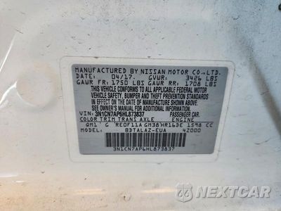 Zdjęcie 12 z 12 samochodu: 2017 NISSAN VERSA 1.6 S PLUS VIN:3N1CN7AP6HL873837 - miniatura