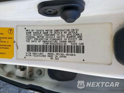 Zdjęcie 12 z 12 samochodu: 2002 LEXUS ES 300 VIN:JTHBF30G025002146 - miniatura