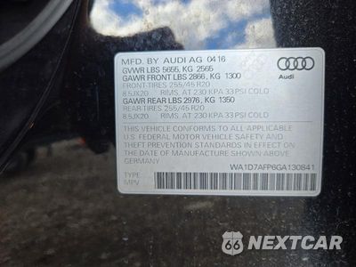 Zdjęcie 12 z 12 samochodu: 2016 AUDI Q5 PREMIUM PLUS S-LINE VIN:WA1D7AFP6GA130841 - miniatura