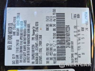 Zdjęcie 13 z 13 samochodu: 2019 FORD FUSION SE VIN:3FA6P0LU1KR192204 - miniatura