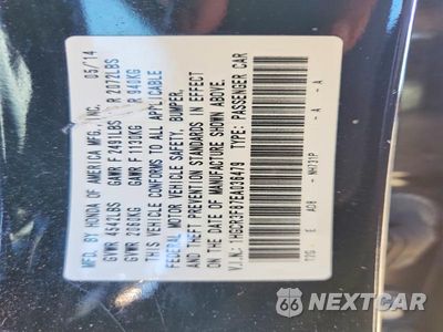 Zdjęcie 13 z 13 samochodu: 2014 HONDA ACCORD EXL VIN:1HGCR3F87EA036479 - miniatura