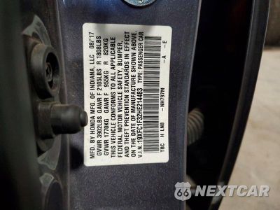 Zdjęcie 13 z 13 samochodu: 2017 HONDA CIVIC EX VIN:19XFC1F32HE214483 - miniatura