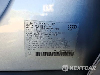 Zdjęcie 14 z 14 samochodu: 2016 AUDI Q5 PREMIUM PLUS VIN:WA1L2AFP3GA075601 - miniatura