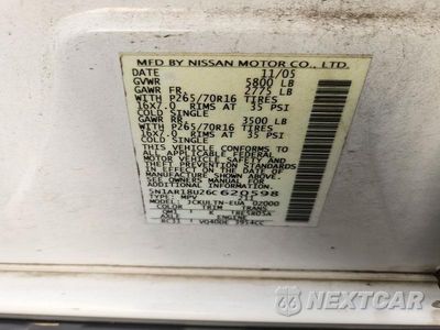 Zdjęcie 13 z 13 samochodu: 2006 NISSAN PATHFINDER SE VIN:5N1AR18U26C620598 - miniatura