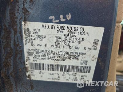 Zdjęcie 13 z 13 samochodu: 2011 FORD ESCAPE LIMITED VIN:1FMCU0EG7BKC60292 - miniatura