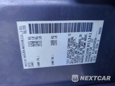 Zdjęcie 12 z 12 samochodu: 2009 NISSAN MAXIMA 3.5 S VIN:1N4AA51E09C855341 - miniatura