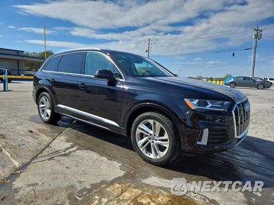 Czwarte zdjęcie samochodu z boku: 2020 AUDI Q7 PREMIUM PLUS VIN:WA1LJAF73LD007360 - miniatura