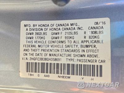 Zdjęcie 12 z 12 samochodu: 2016 HONDA CIVIC EX VIN:2HGFC3B38GH358691 - miniatura