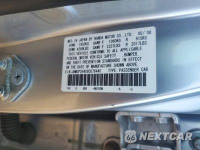 Zdjęcie 12 z 12 samochodu: 2008 HONDA ACCORD EXL VIN:JHMCP264X8C076445 - miniatura
