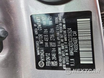 Zdjęcie 12 z 12 samochodu: 2012 HYUNDAI GENESIS 3.8L VIN:KMHGC4DDXCU191624 - miniatura